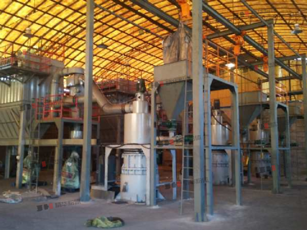 煅后焦輥壓磨--山西某生產現場