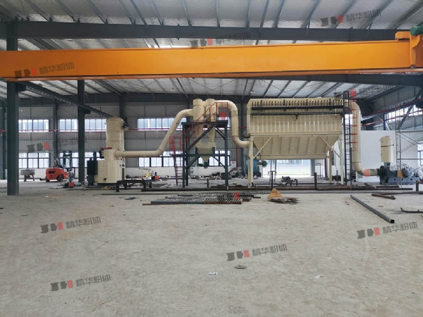 煅后焦輥壓磨--內蒙古某生產現場