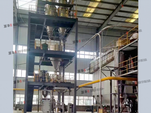 玻璃微珠氣流混合機--山西海諾某生產現場